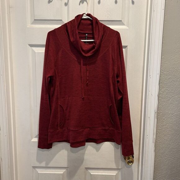 Kuhl Lea Women’s Funnel Cowl Neck Pullover Sweatshirt XL Maroon Burgundy - Picture 1 of 8